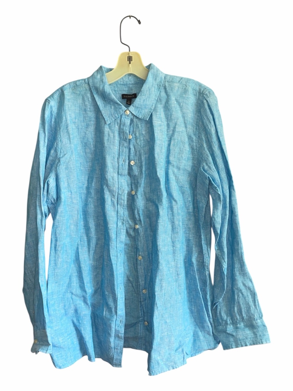 Light Blue Button-Up Linen Shirt